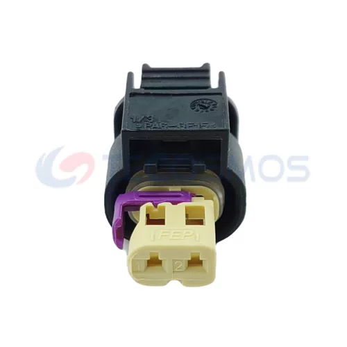 Auto Parts Electrical Plastic Automotive Waterproof Wire Harness Connector for VW 2-Pin Female 07P973702 - image 2